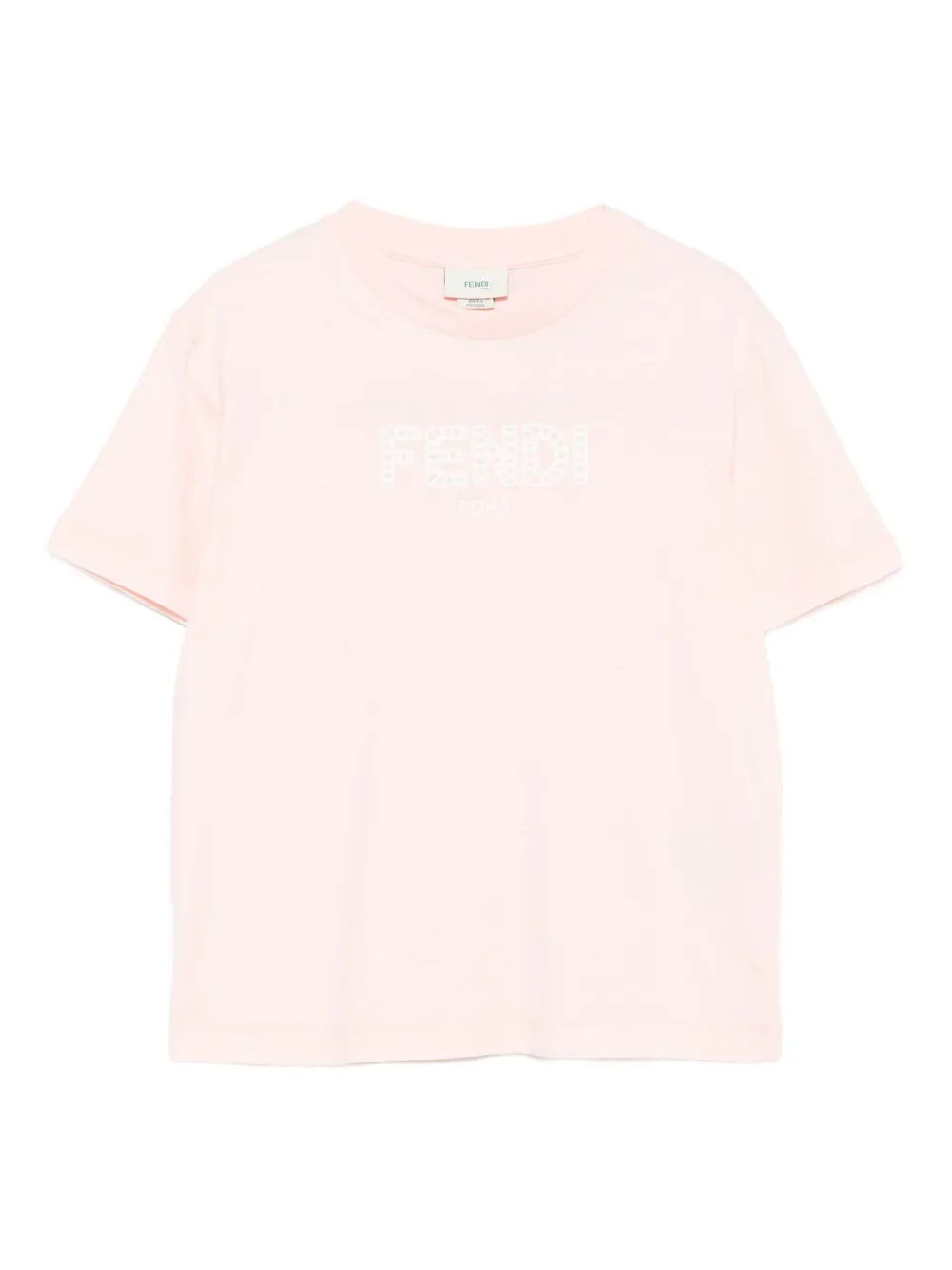 Fendi Kids T-shirt met borduurwerk Roze