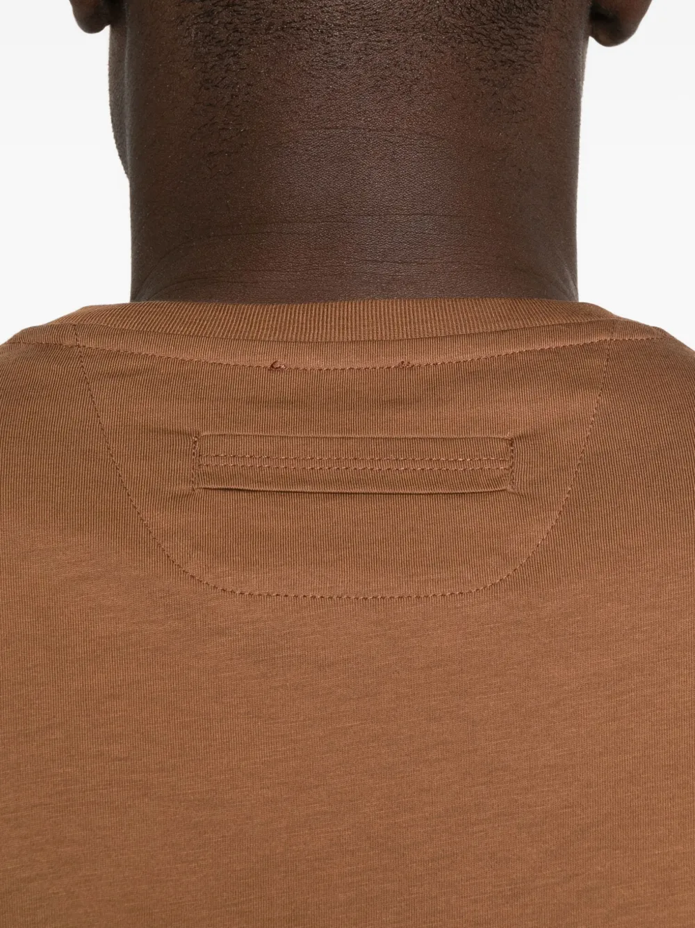 Zegna T-shirt met geborduurd logo Bruin