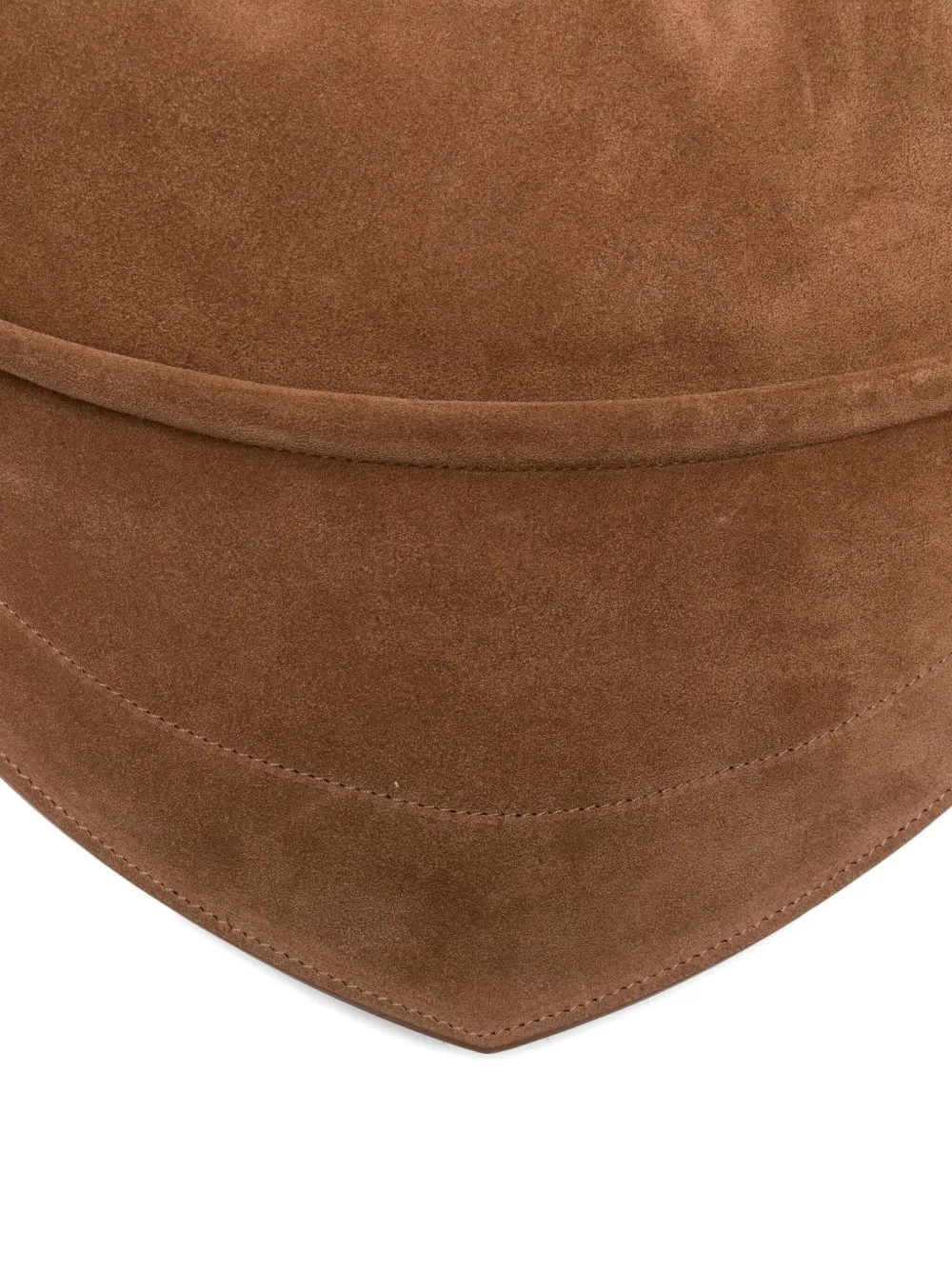 Federico Cina Tortellino Suede Shoulder Bag In Brown