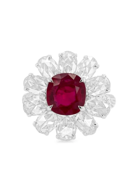 HYT Jewelry 18kt Weißgoldring mit Rubin und Diamant