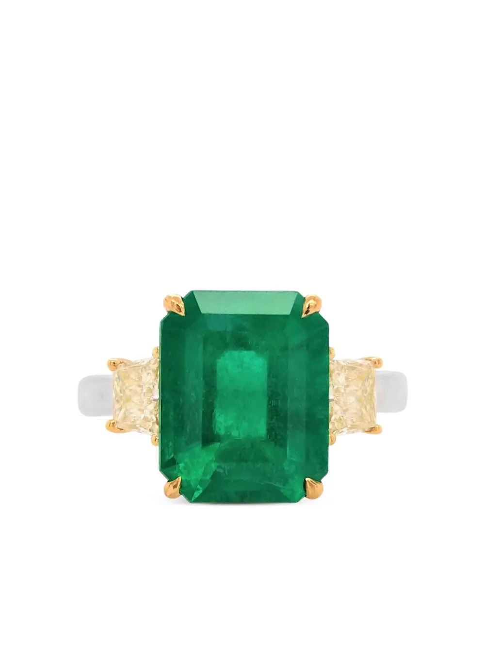 HYT Jewelry エメラルド&ダイヤモンド リング 18Kホワイトゴールド - GREEN HYT Jewelry エメラルド&ダイヤモンド リング 18Kホワイトゴールド - GREEN