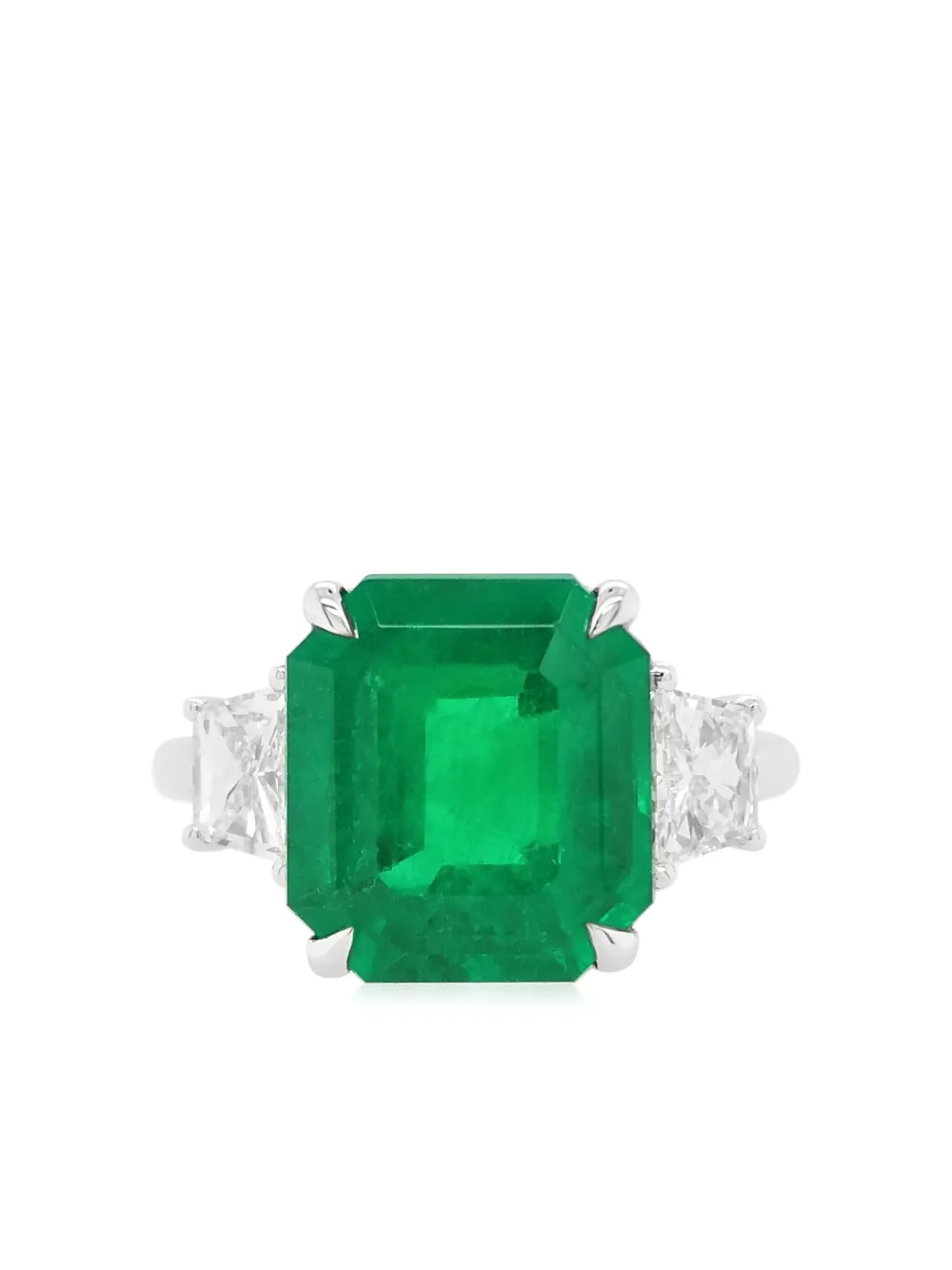 HYT Jewelry 18K white gold emerald and diamond ring - シルバートーン HYT Jewelry 18K white gold emerald and diamond ring - シルバートーン
