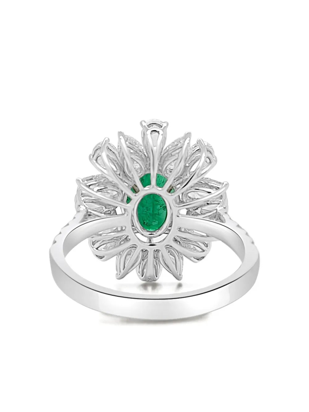 HYT Jewelry 18K white gold emerald and diamond ring - シルバートーン HYT Jewelry 18K white gold emerald and diamond ring - シルバートーン