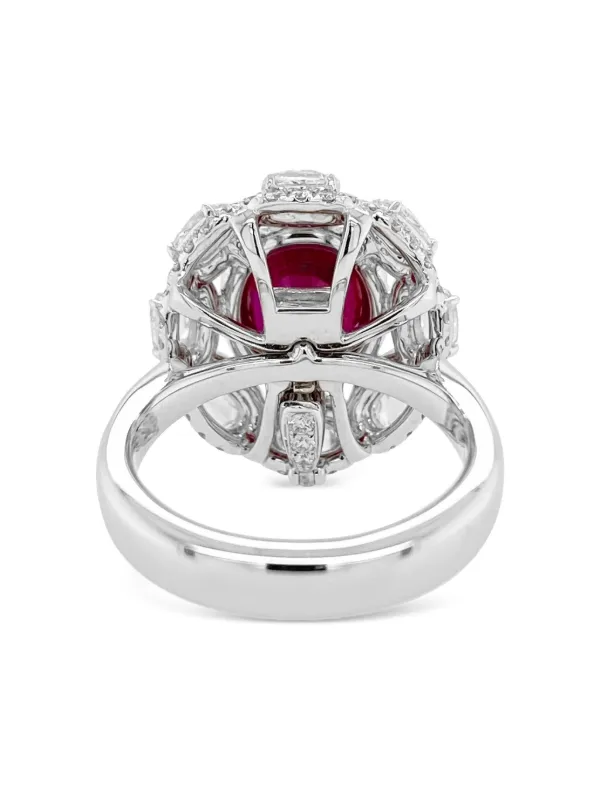 HYT Jewelry 18K White Gold Ruby And Diamond Ring Silver FARFETCH PH
