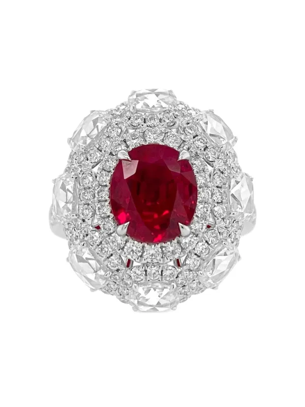 HYT Jewelry 18K White Gold Ruby And Diamond Ring Silver FARFETCH PH