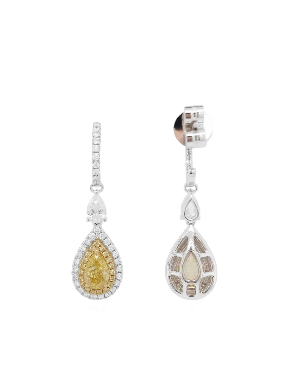 HYT Jewelry 18K white gold diamond earrings - シルバートーン HYT Jewelry 18K white gold diamond earrings - シルバートーン