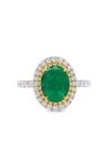 HYT Jewelry 18K white gold emerald and diamond ring - Silver