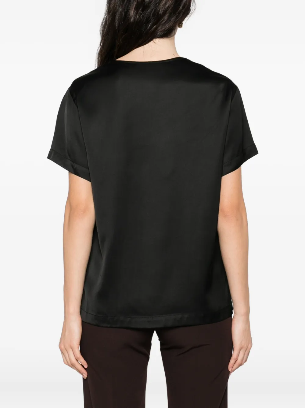 ERMANNO FIRENZE Blouse met kanten detail Zwart