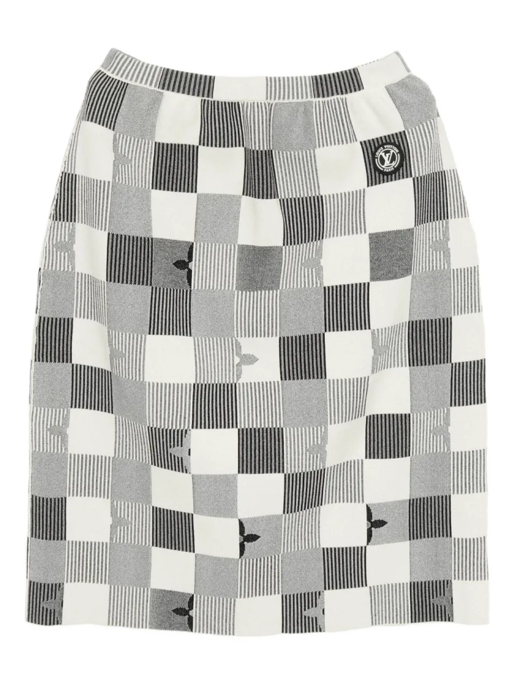 Louis Vuitton Pre-Owned 2020s pop monogram knitted skirt | White | Image 1
