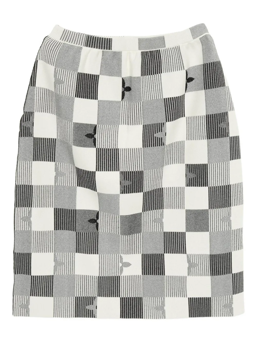Louis Vuitton Pre-Owned 2020s gebreide rok met monogram - Wit