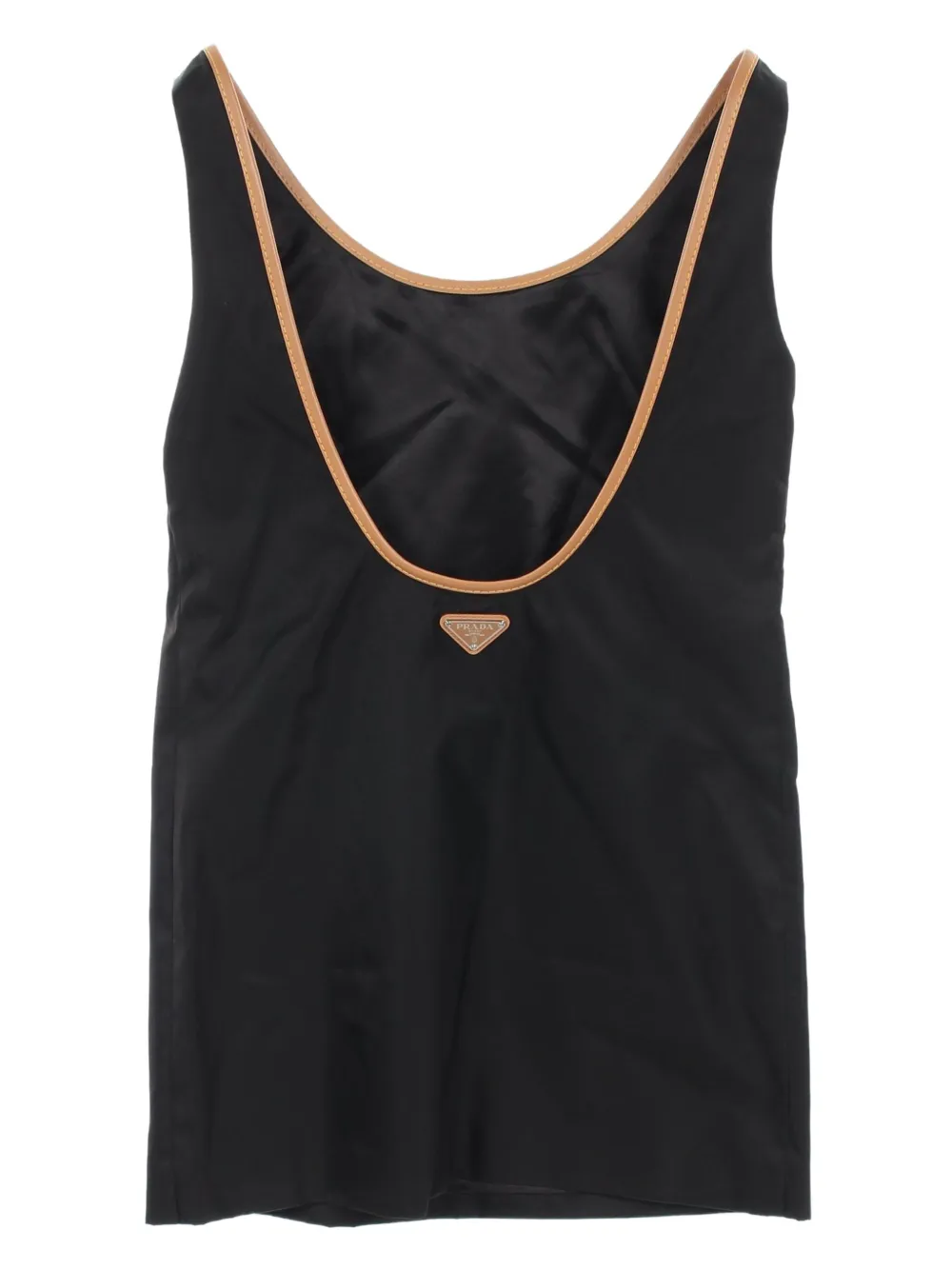Prada Pre-Owned 2020 leren mini-jurk - Zwart