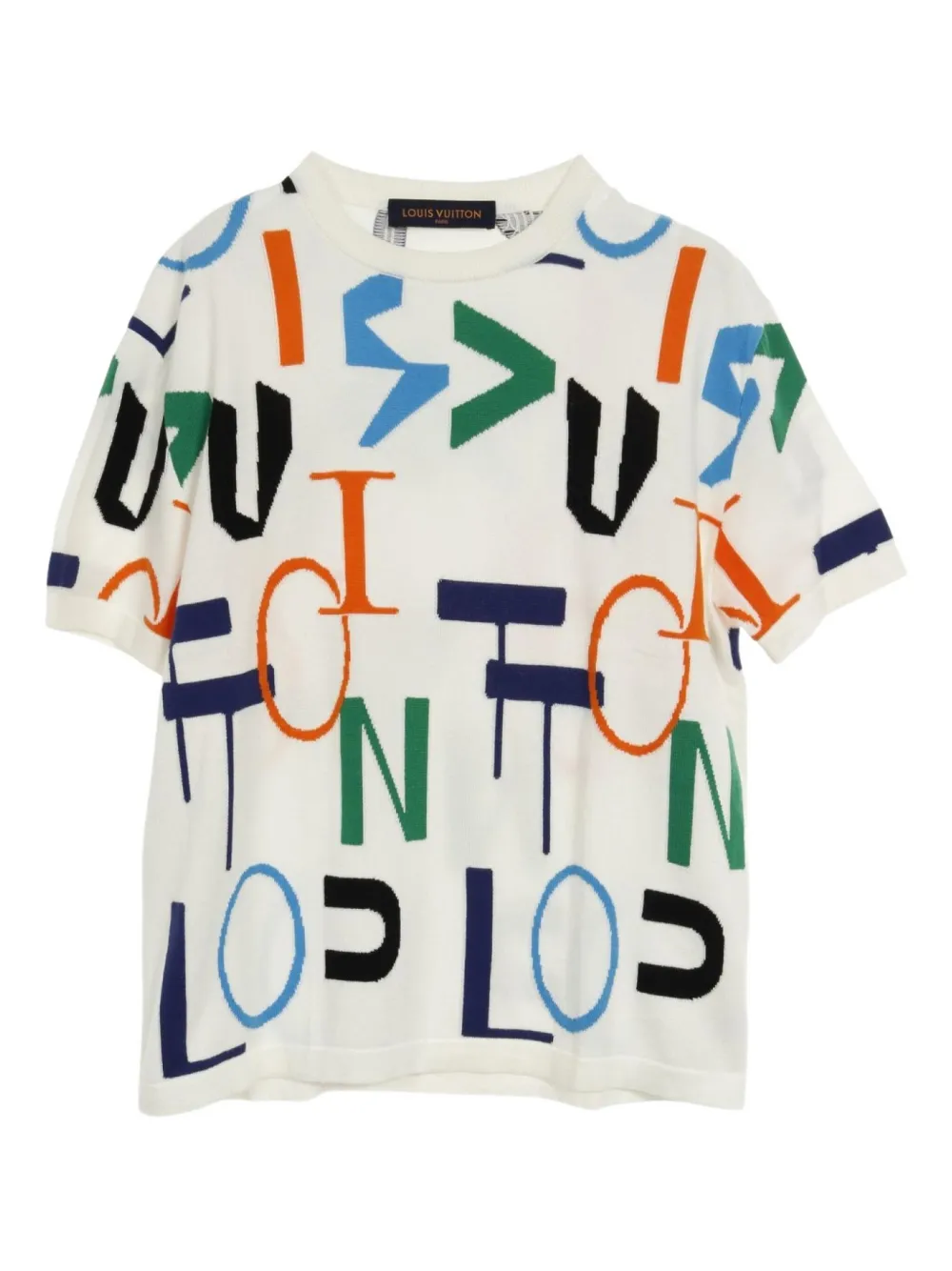 2000s LVSE Electric-intarsia T-shirt