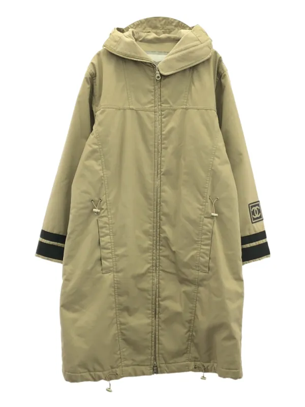 CHANEL Pre-Owned 00s Logo Sleeve Coat Neutrals FARFETCH IN