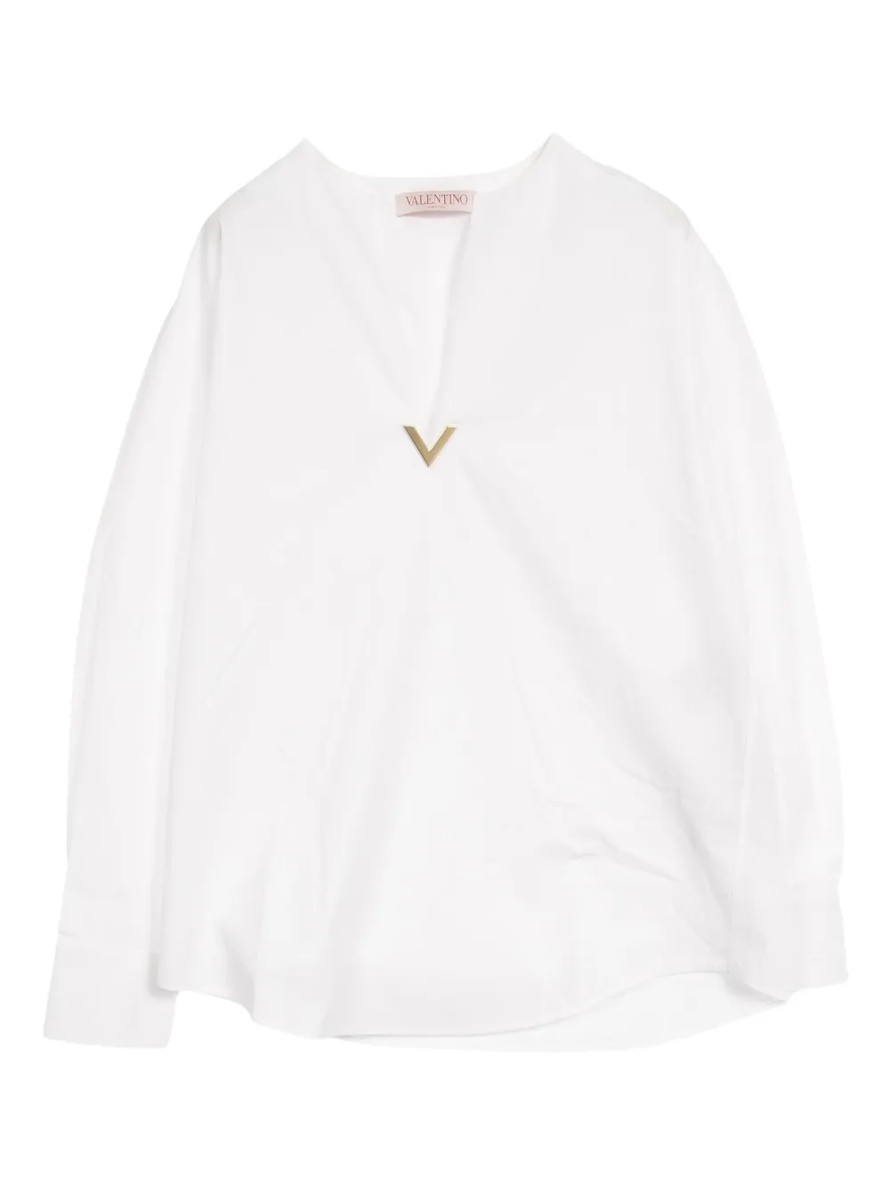 2020s VLogo cotton blouse