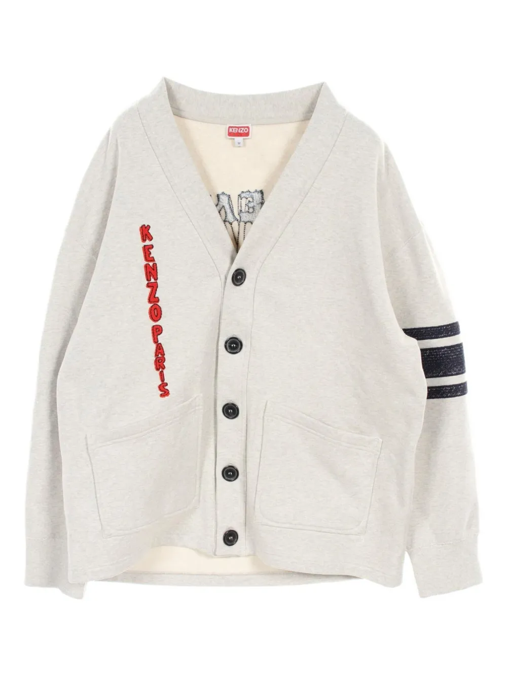 Kenzo Pre-Owned 2000 Tiger Head-embroidered cardigan | White | Image 1