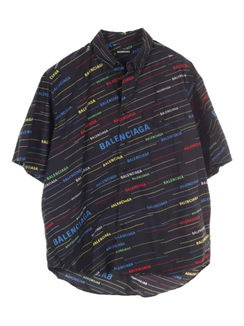 Balenciaga Pre-Owned logo pattern shirt