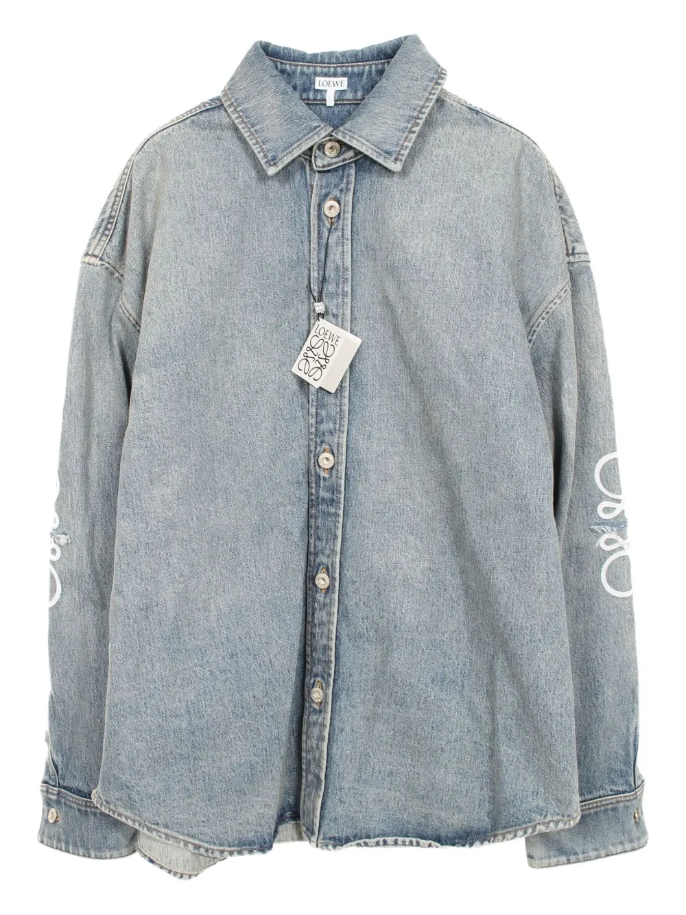 Loewe Pre-Owned 2020s Anagram denim shirt | Blue | Image 1
