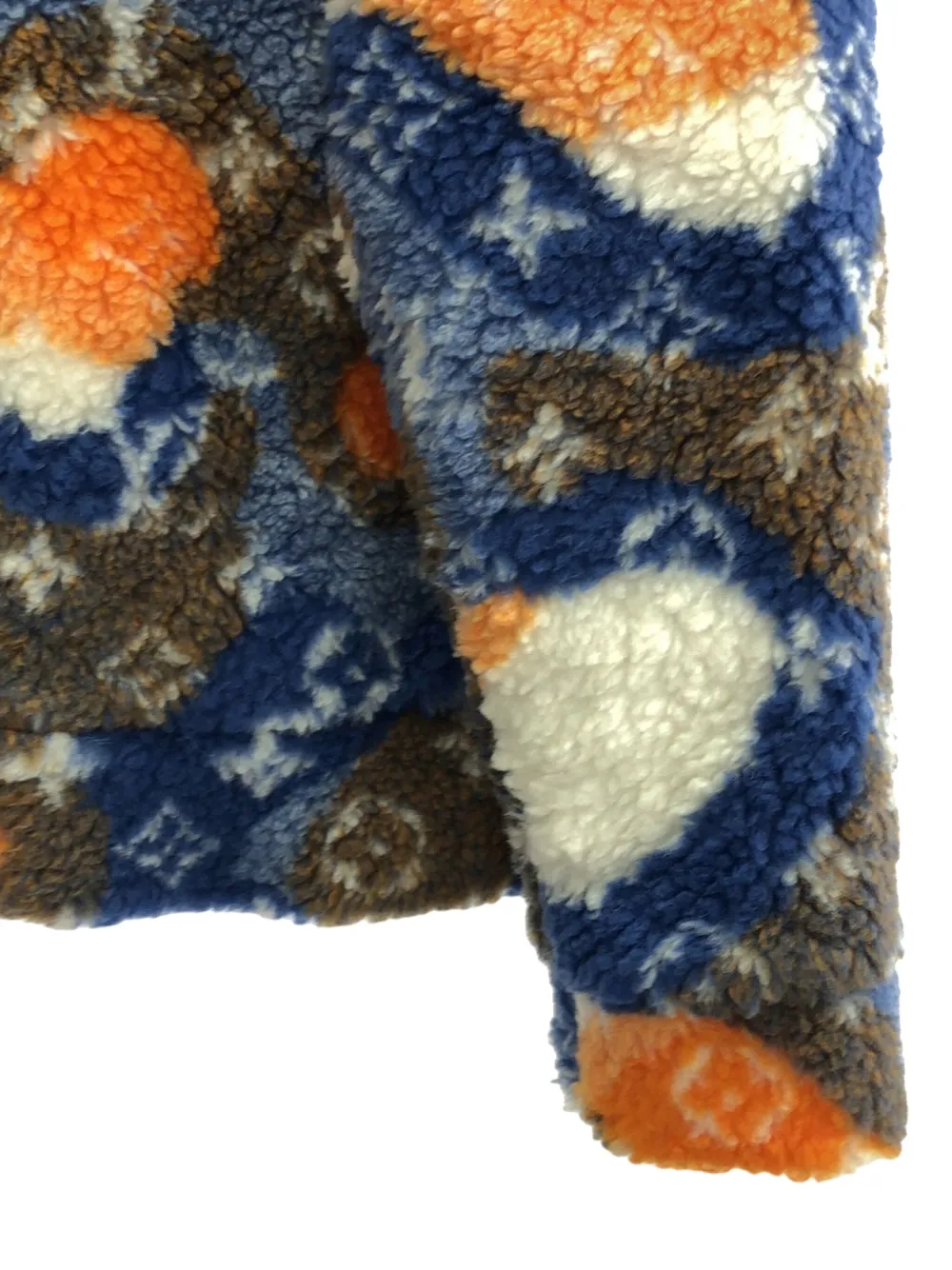 Pre-owned Louis Vuitton 2010s Monogram-pattern Fleece Jacket In Blue