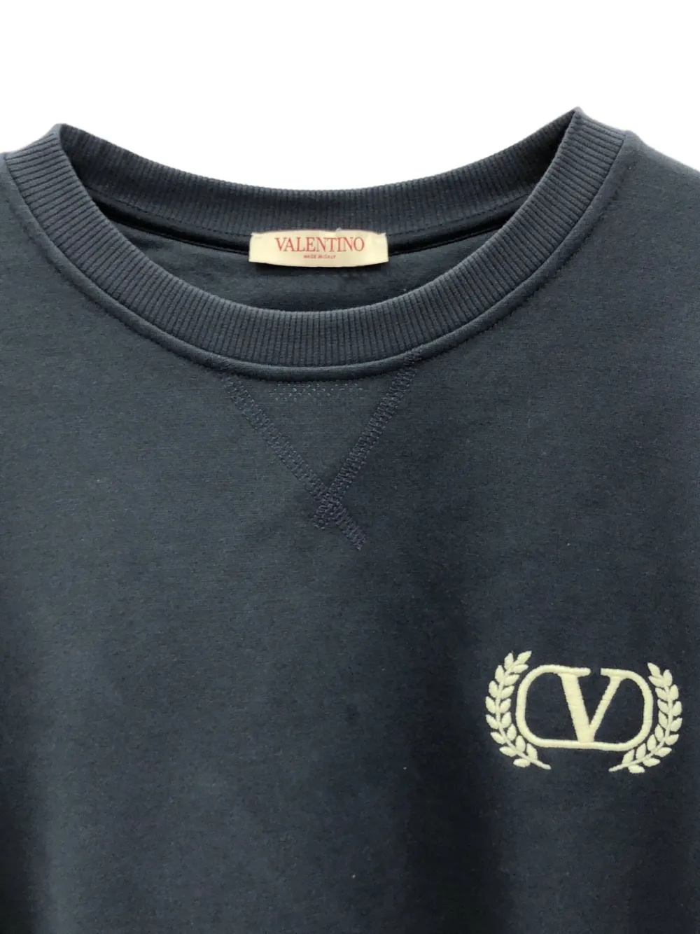 Pre-owned Valentino 2000s Logo-embroidered Sweatshirt In Blue