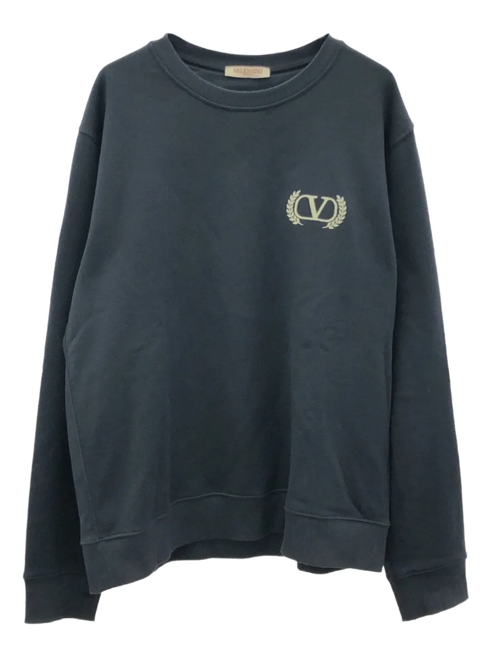 Pre-owned Valentino 2000s Logo-embroidered Sweatshirt In Blue