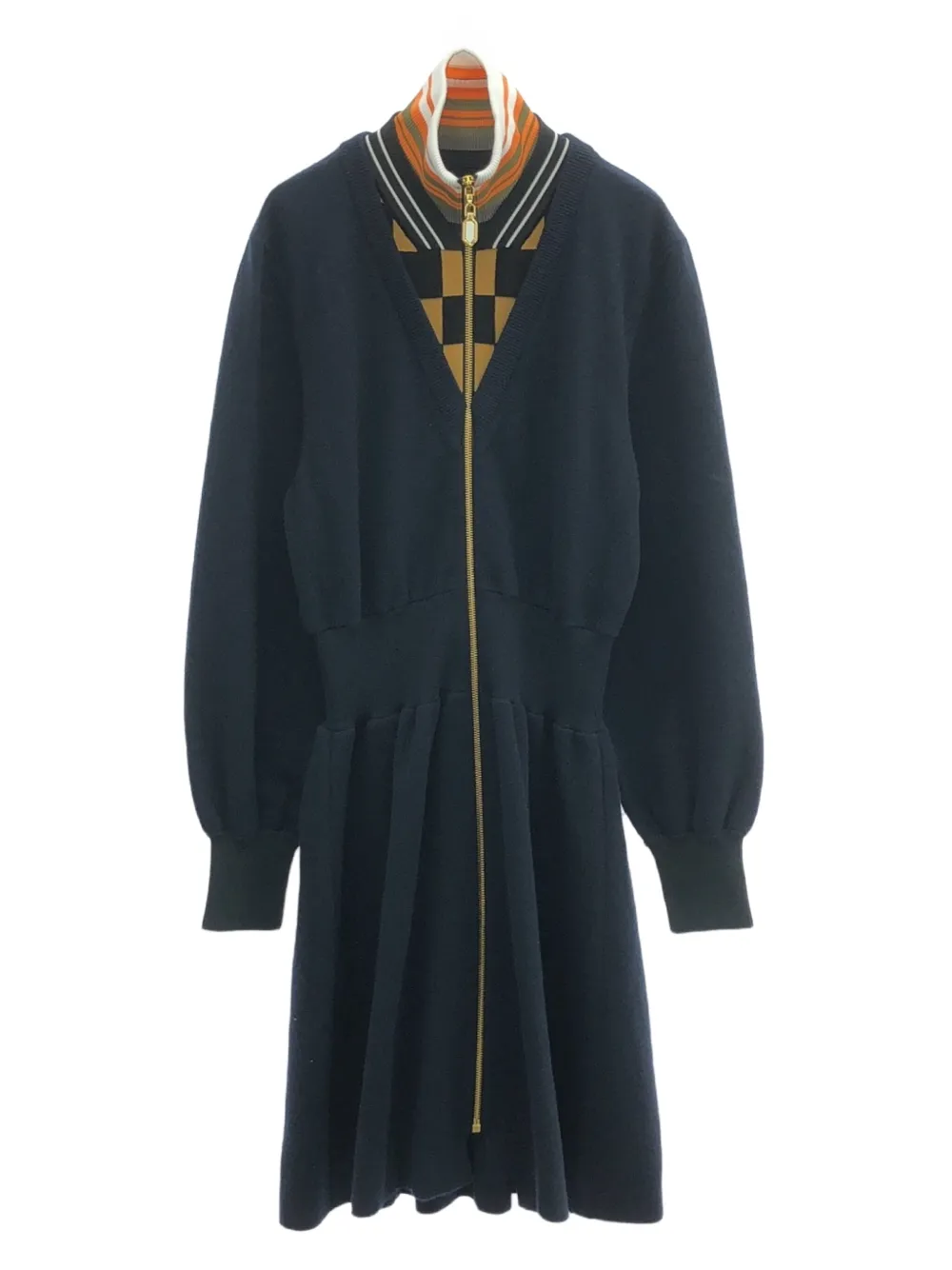 2010s knit zip-up dress