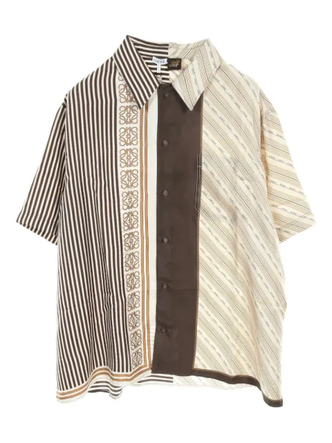 Loewe Pre-Owned 2020s Anagram striped silk shirt