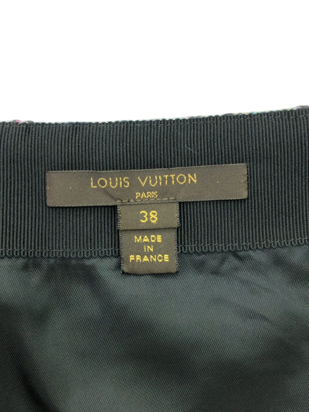 Pre-owned Louis Vuitton 2010 Tweed Skirt In Black