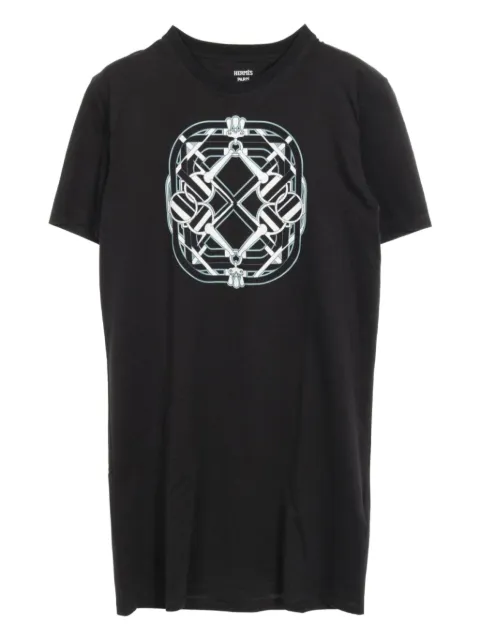 Hermès Pre-Owned 2000s cartouche print T-shirt dress