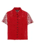 Louis Vuitton Pre-Owned 2010 lace shirt - Red
