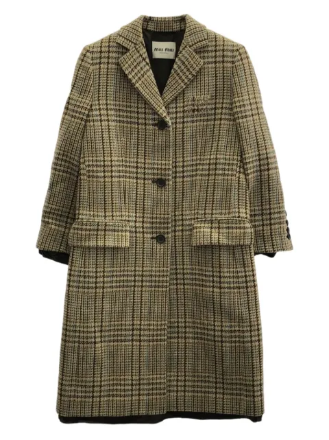 Miu Miu Pre-Owned 2010 wool plaid coat