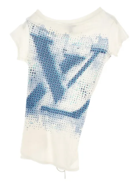 Louis Vuitton Pre-Owned logo-print asymmetry t-shirt