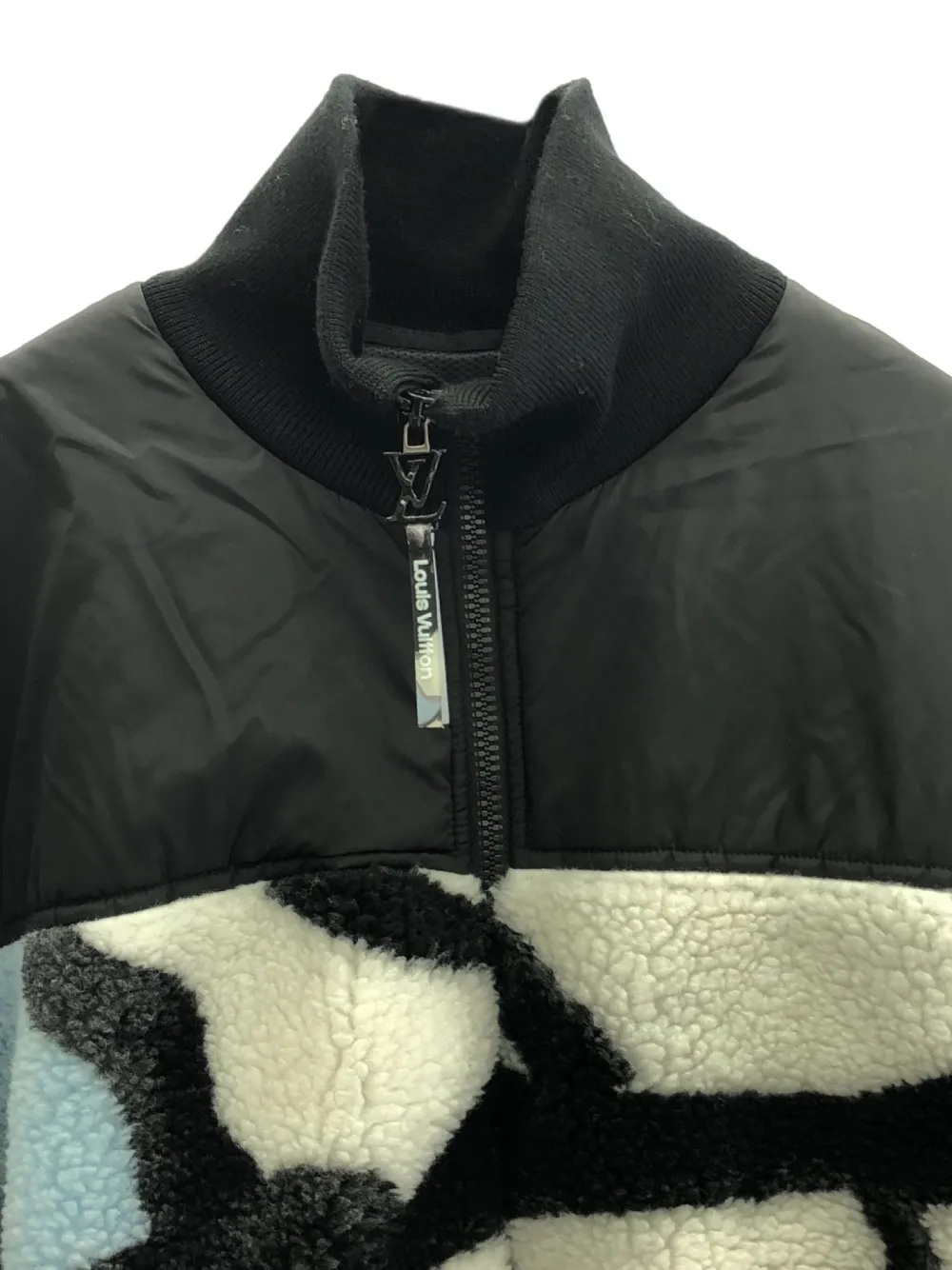 Pre-owned Louis Vuitton 2010 Patterned Fleece Jacket In Black