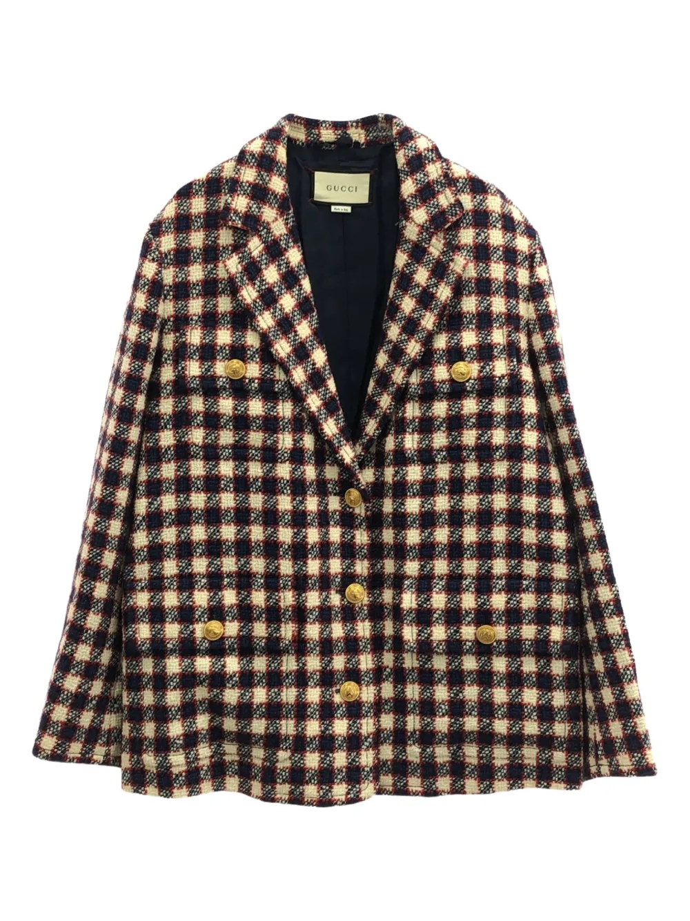 2000s checked wool jacket