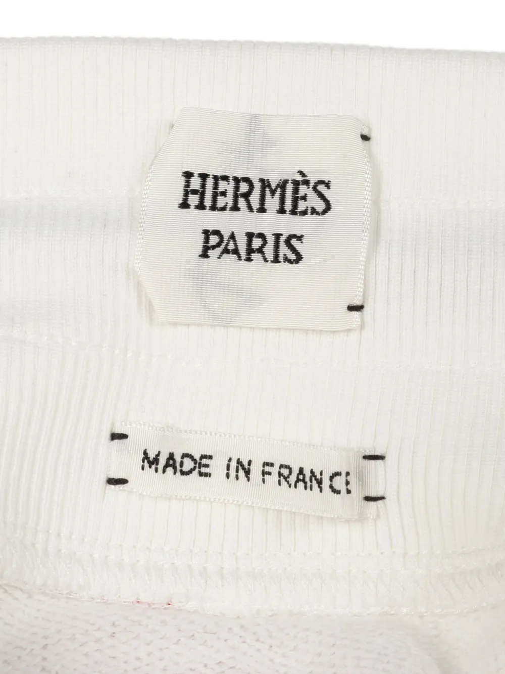Pre-owned Hermes 2023 Coaching Remix Chain Pattern Mini Skirt In White