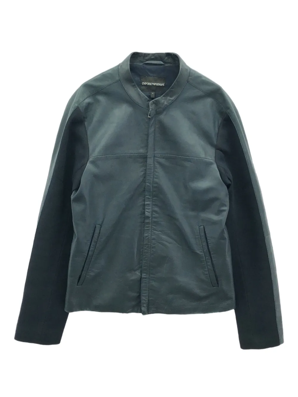 2000s leather panelled jacket