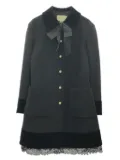 Gucci Pre-Owned 2000s velvet-finish bow coat - Black
