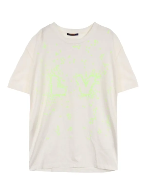 【 LOUIS VUITTON 】Tシャツ ホワイト ビジュー　クリスタル ラインストーン シグネチャー Tシャツ ｜ルイ・ヴィトン 公式サイト