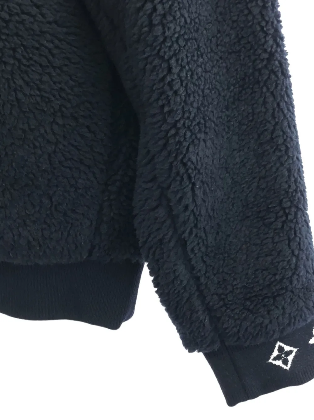 Pre-owned Louis Vuitton 2010s Monogram Fleece Jacket In Blue