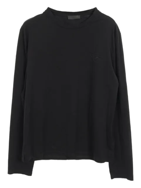 Prada Pre-Owned 2010s triangle-logo long-sleeve T-shirt