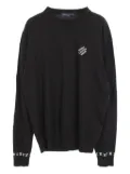 Louis Vuitton Pre-Owned 2010 logo-intarsia jumper - Black