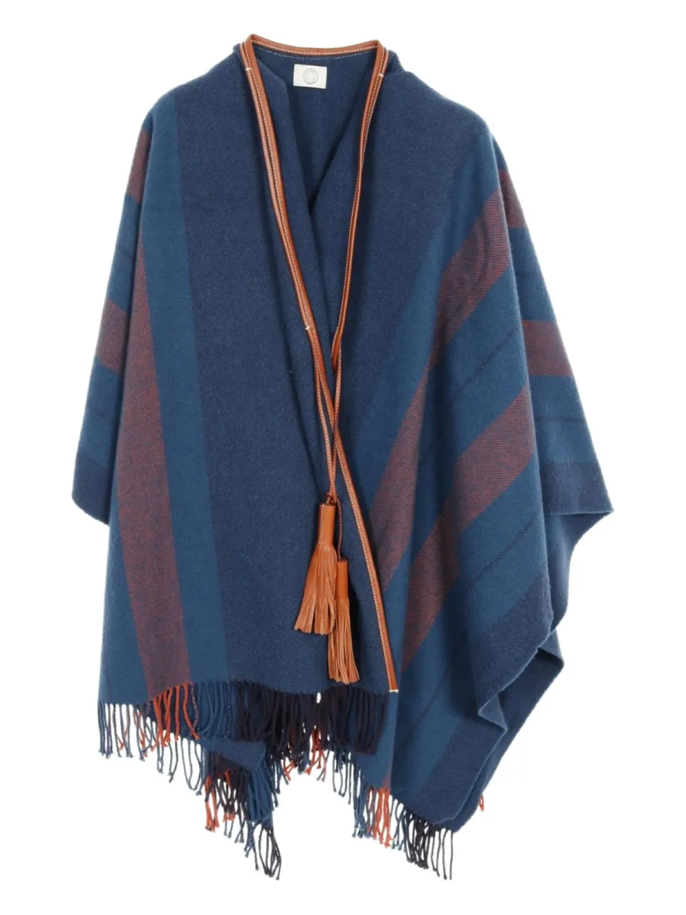 Hermès Pre-Owned 2010s Rocabar ポンチョ - ブルー Hermès Pre-Owned 2010s Rocabar ポンチョ - ブルー