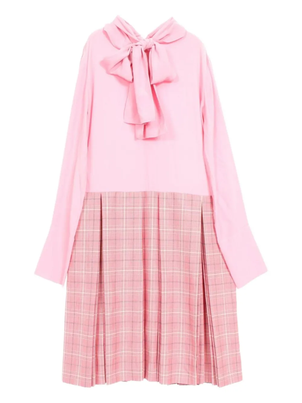 2010s bow-detail pleated dress