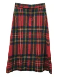 Comme Des Garçons Pre-Owned 2000s plaid wool skirt - Red