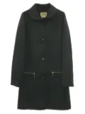 Hermès Pre-Owned 2010s Peter Pan-collar coat - Black
