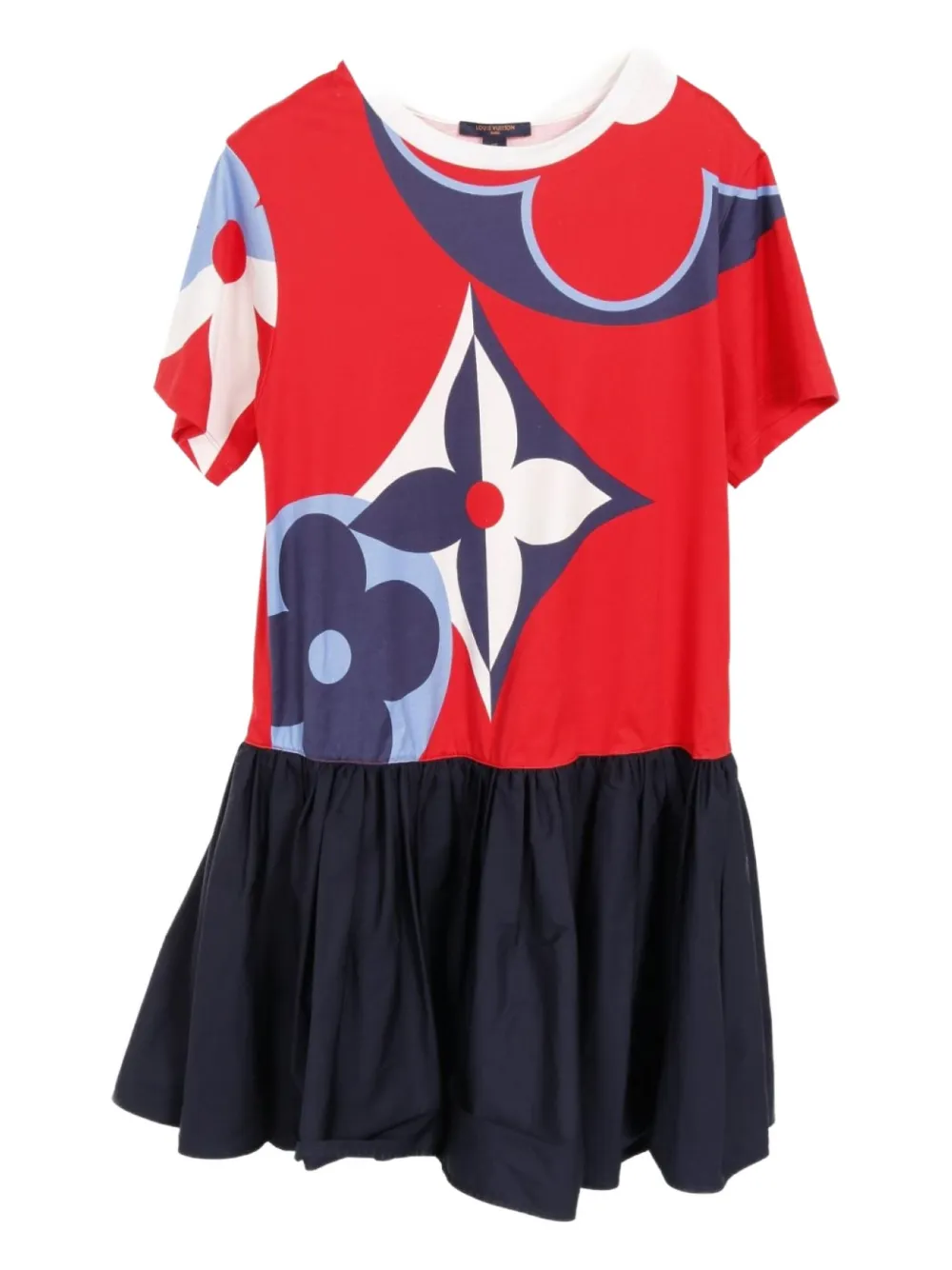 Louis Vuitton Pre-Owned 2010s Game On asymmetrical floral-print dress | Blue | Image 1
