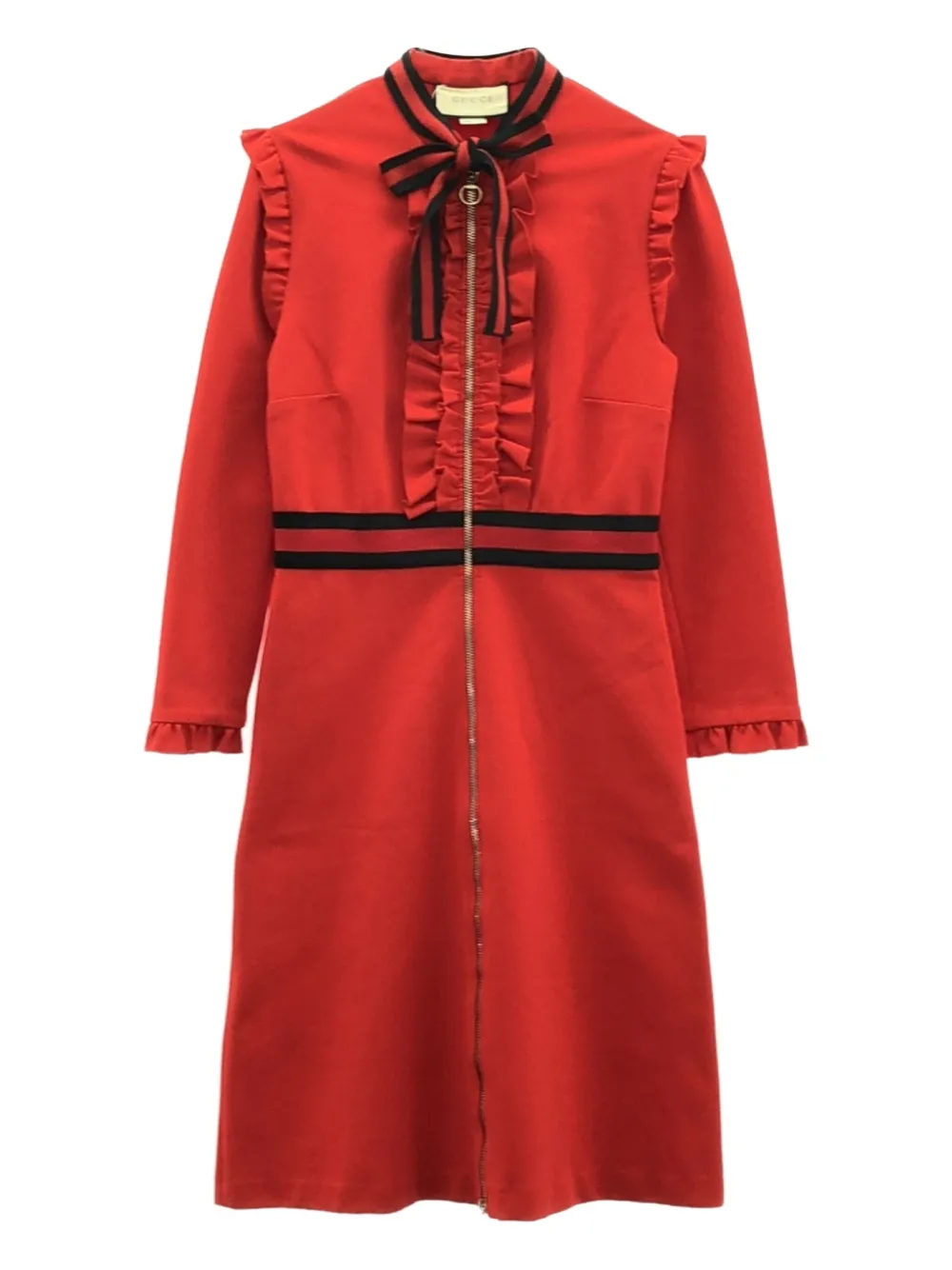 00s ruffle zip dress