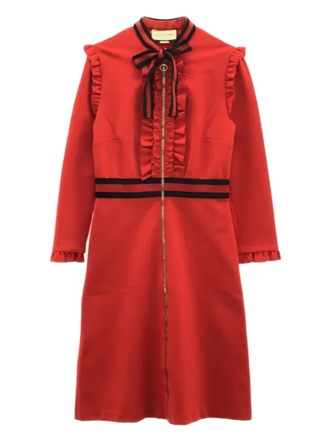 Gucci Pre-Owned 00s ruffle zip dress