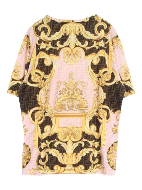 Fendi Pre-Owned x Versace 2010s Baroque-pattern t-shirt