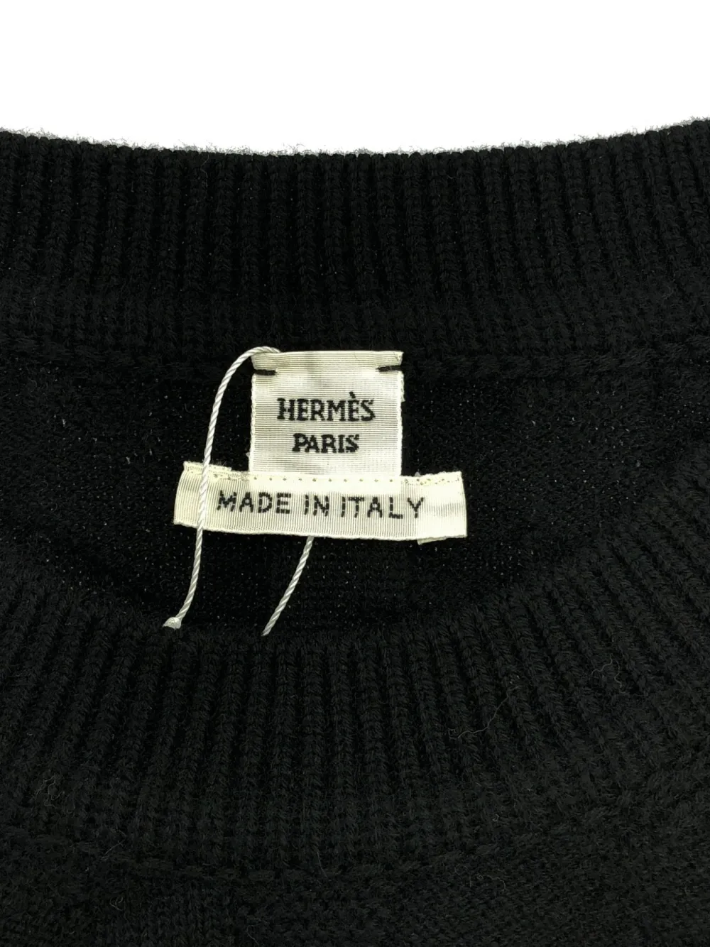Pre-owned Hermes 2020s Cable-knitl Sweater In Black