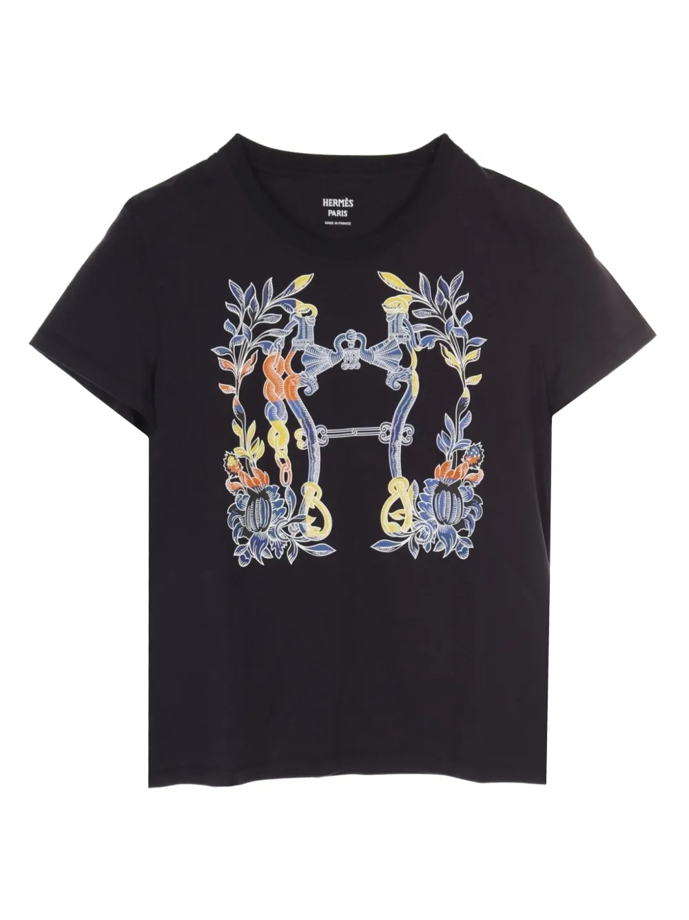 2010s cartouche floral t-shirt